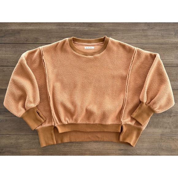 We The Free Tops - Free People We The Free Oversized Cozy Camden Sweatshirt Sherpa Relaxed Pullover